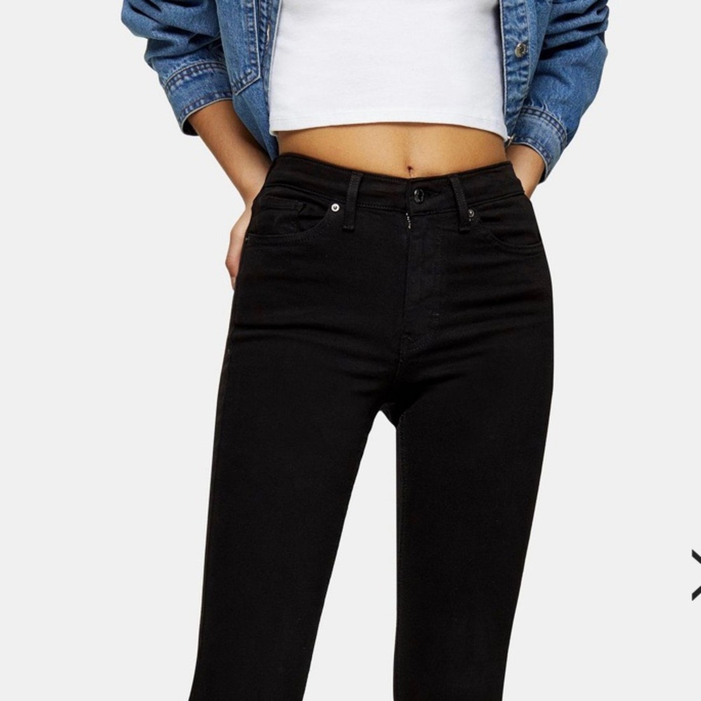Top Shop Jamie High Waisted Black Jeans